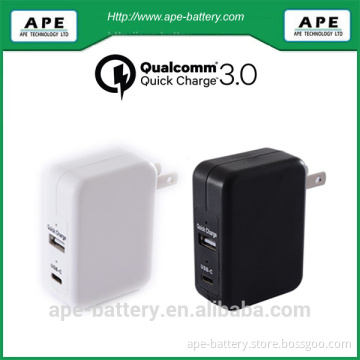 Dual USB type C charger with Quick Charge 3.0